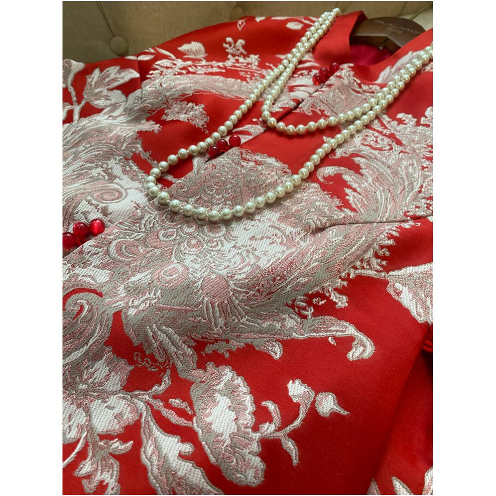 Tang Suit China Chic Chinese Style Modified Panbuckle Big Red Western Style Women s Sandwich Cheongsam Coat Kanji Spring Autumn Vest image 4