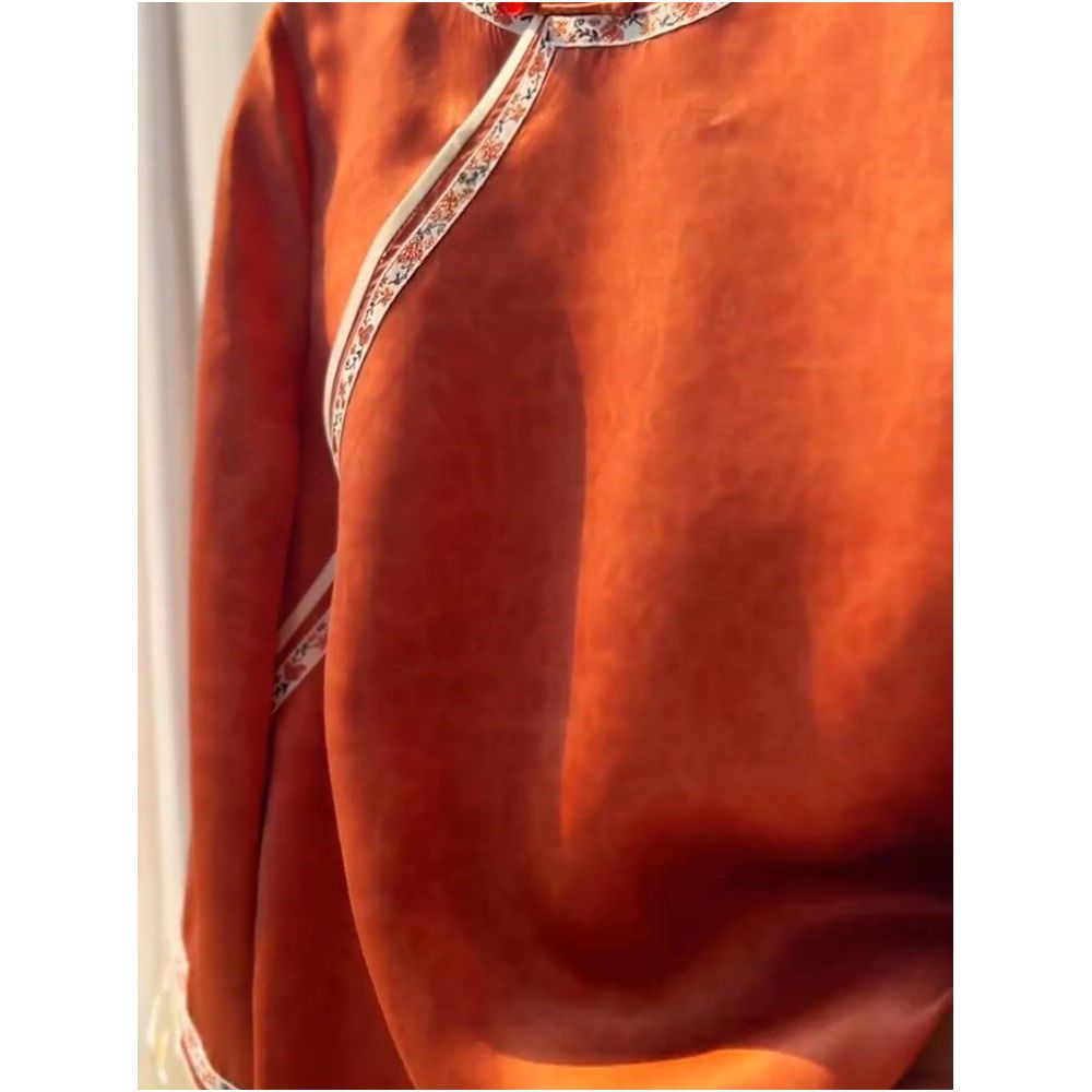 Fashionable and versatile new Chinese style heavy industry button down shirt for women with a sense of temperament and long sleeved top Spring 2026 new item image 4