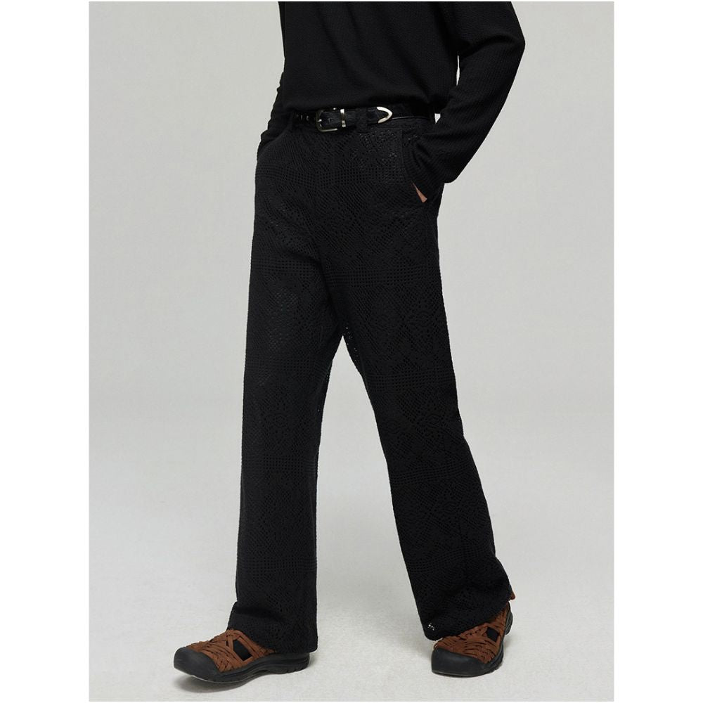 Youthful and energetic wind cotton blend breathable casual pants loose straight leg mid waist casual pants available in beige and black image 5