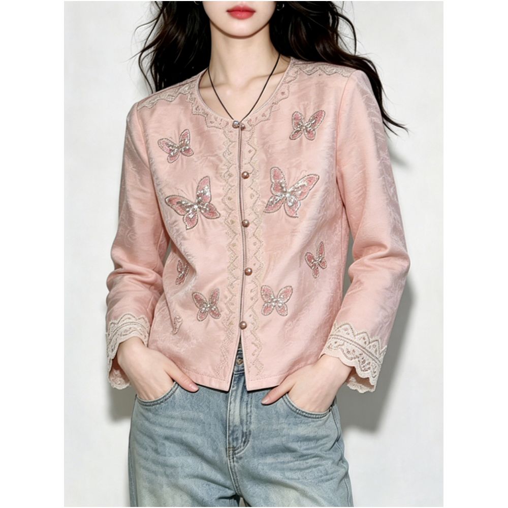 New Chinese style retro butterfly cardigan for women summer 2026 fashionable niche casual commuter cardigan top image 2