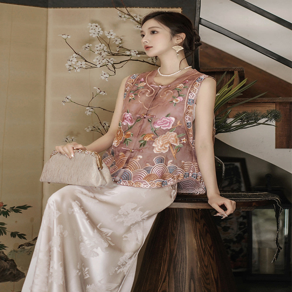 Ruyi New Chinese style Mulberry Silk National Style Vest Women s 2025 Summer New Style Retro Luxury Versatile Women image 9