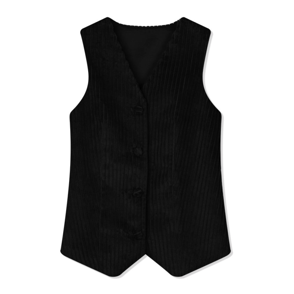 RoseLingLing King Stripe Created Coarse Pit Corduroy Intellectually Style Vest Straight Tube Half Skirt image 6