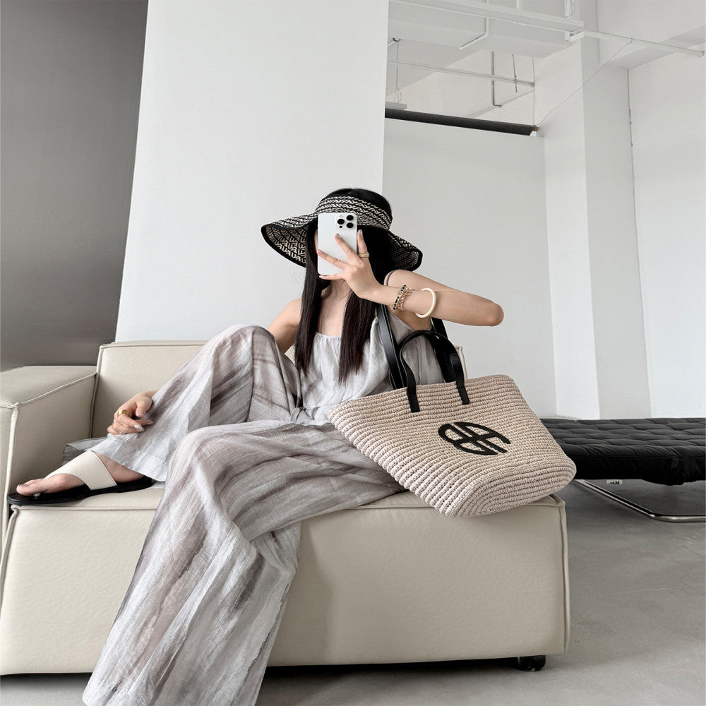 PAPERLLL South French Vacation Tencel Linen Blended Strap Top Hanging Wide Leg Pants Set for Women image 5