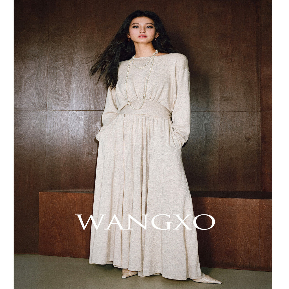 WANGXO Starry Sky Bright Silk Wool Pioneering Twisted Craftsmanship Greek Aesthetic Lazy Knitted Set image 1