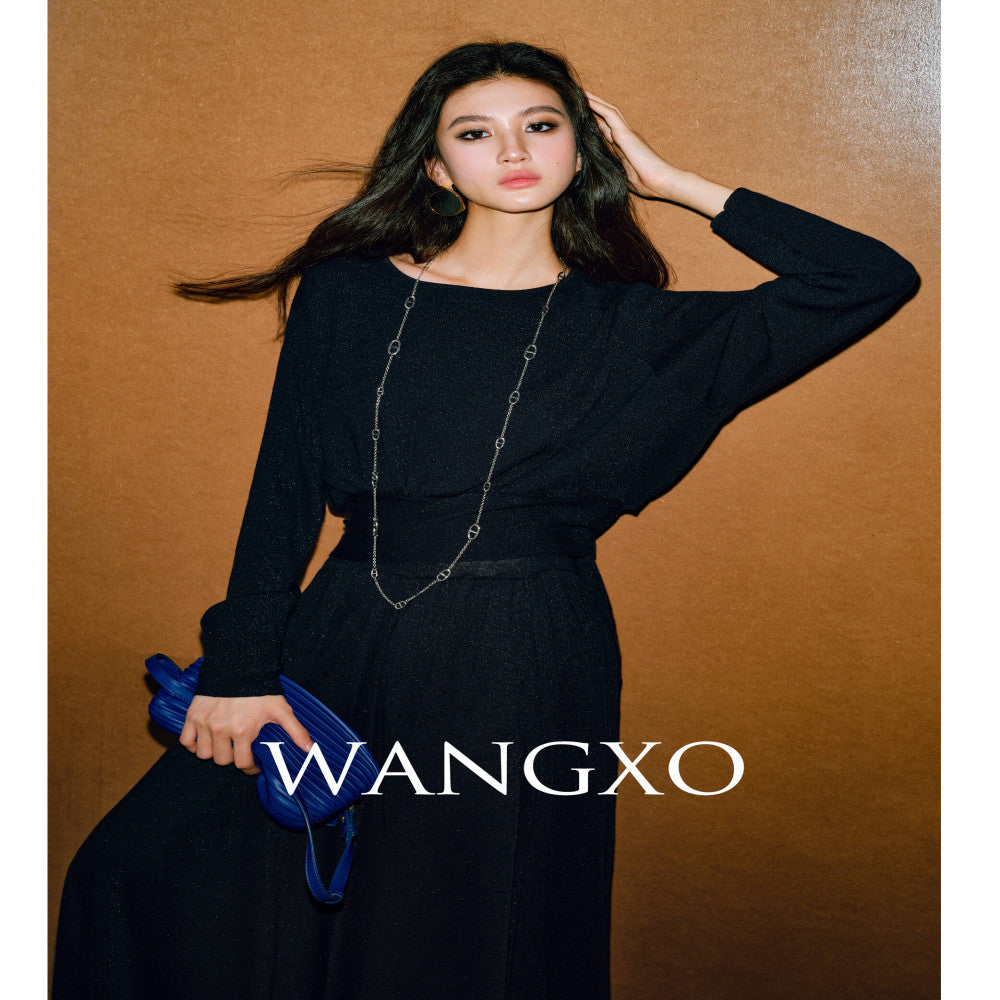 WANGXO Starry Sky Bright Silk Wool Pioneering Twisted Craftsmanship Greek Aesthetic Lazy Knitted Set image 5