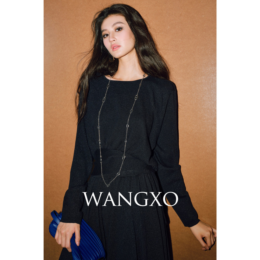 WANGXO Starry Sky Bright Silk Wool Pioneering Twisted Craftsmanship Greek Aesthetic Lazy Knitted Set image 31