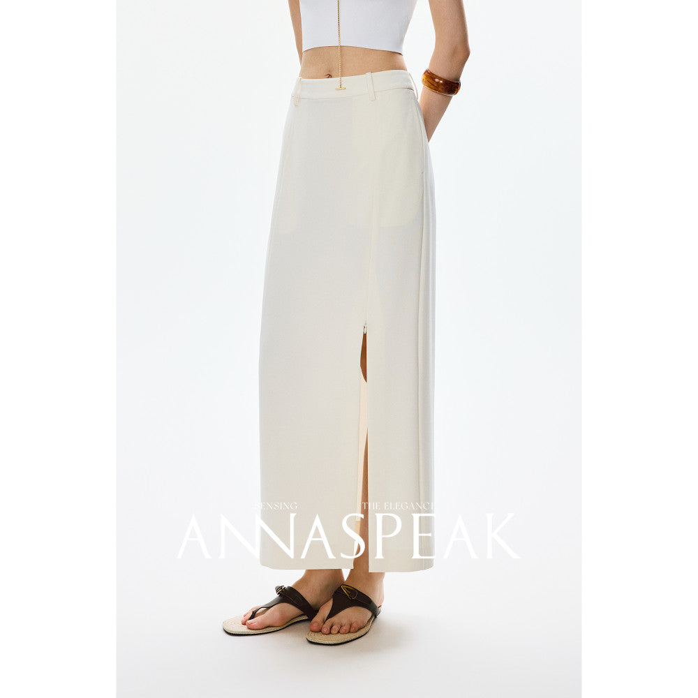 In stock ANNASPEAK old money wind amber flowing light Eastman acetate Ji simple collarless suit jacket pants image 20