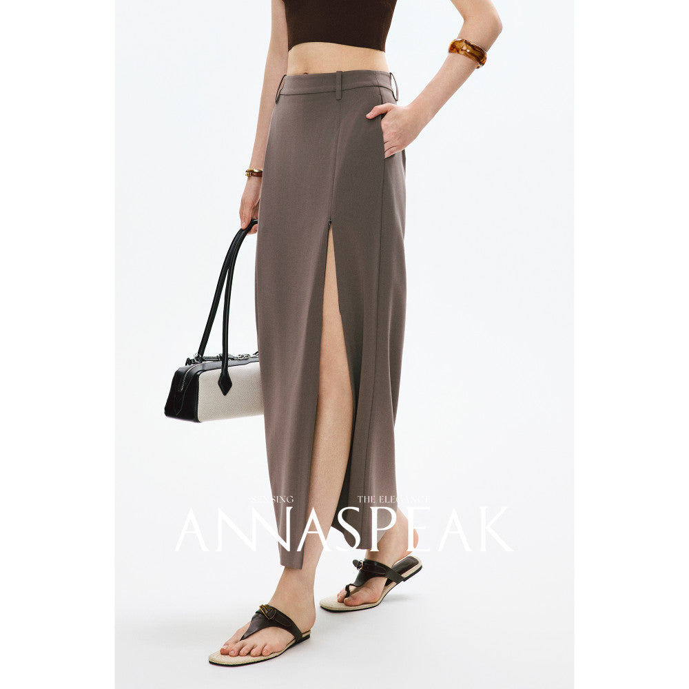 In stock ANNASPEAK old money wind amber flowing light Eastman acetate Ji simple collarless suit jacket pants image 70