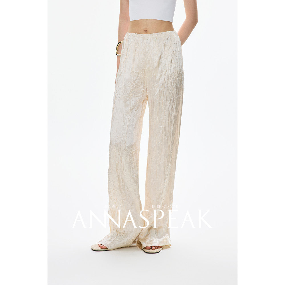 In stock ANNASPEAK Miyake Style Eastman Acetate Waterfall Fold Half Skirt Dress Slimming Four Piece Set image 161