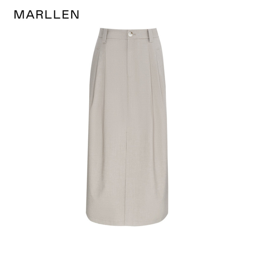 Marllen Fireworks Twilight Commuting Bamboo Knot Drawn Waist Half Skirt Set Elegant and Proper Skirt Summer image 26
