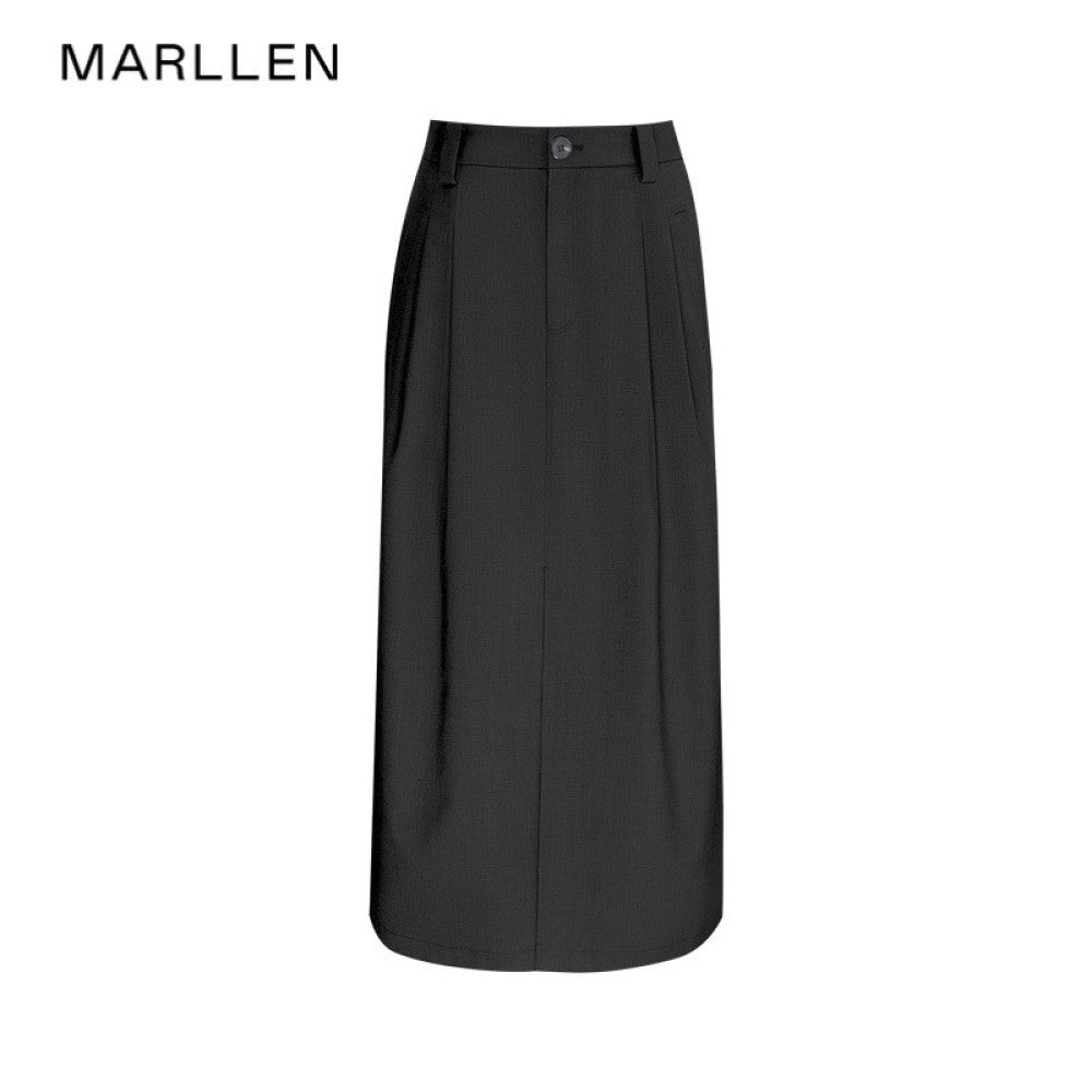 Marllen Fireworks Twilight Commuting Bamboo Knot Drawn Waist Half Skirt Set Elegant and Proper Skirt Summer image 55