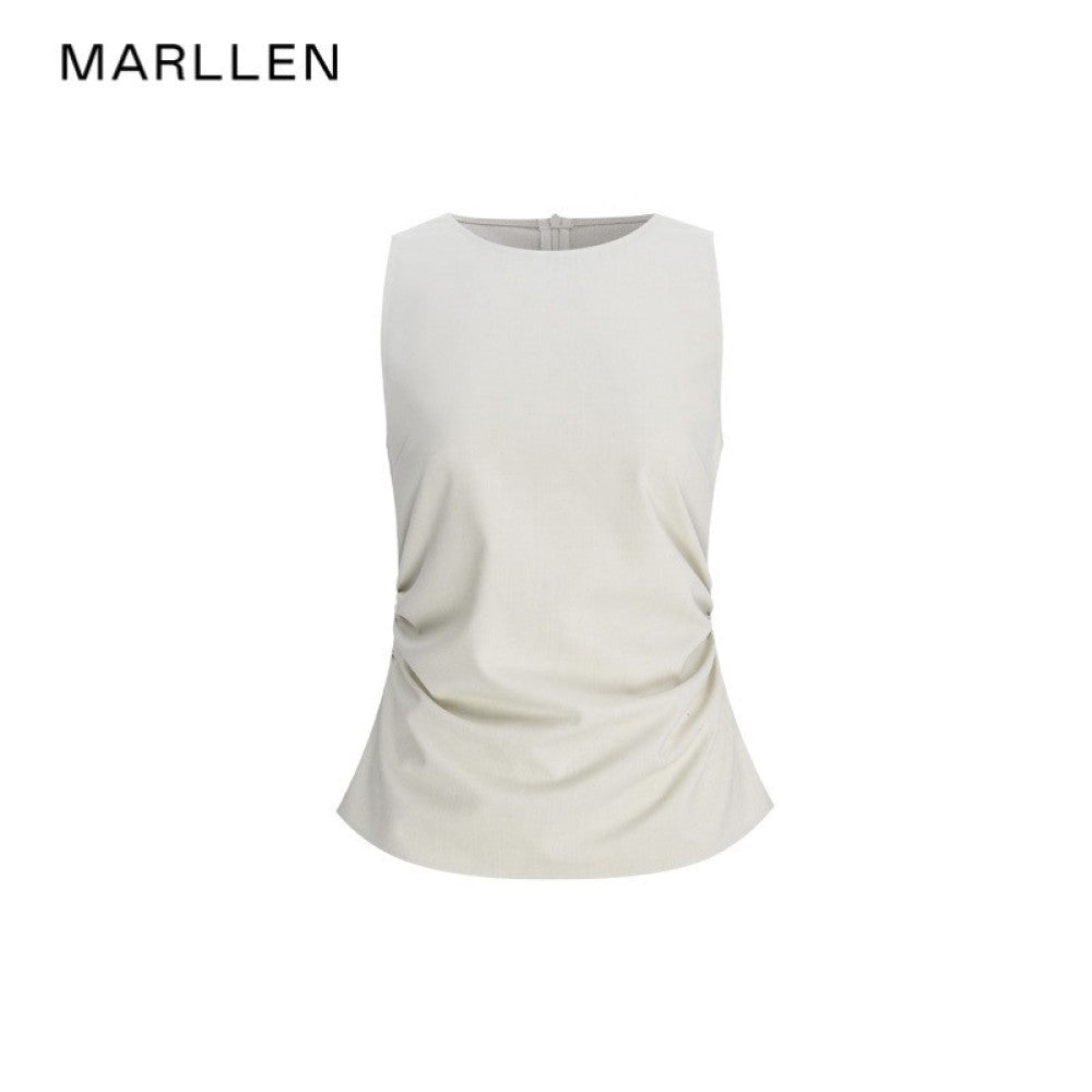 Marllen Fireworks Twilight Commuting Bamboo Knot Drawn Waist Half Skirt Set Elegant and Proper Skirt Summer image 66