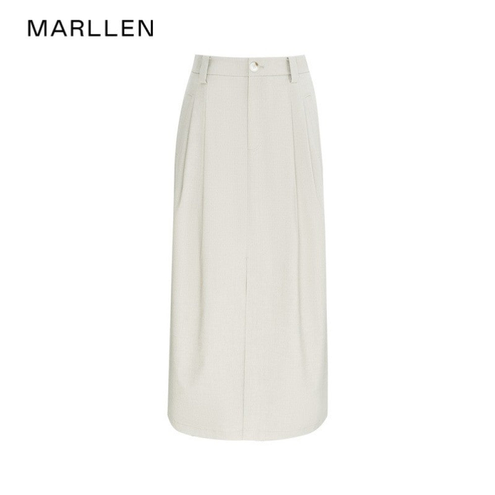 Marllen Fireworks Twilight Commuting Bamboo Knot Drawn Waist Half Skirt Set Elegant and Proper Skirt Summer image 76