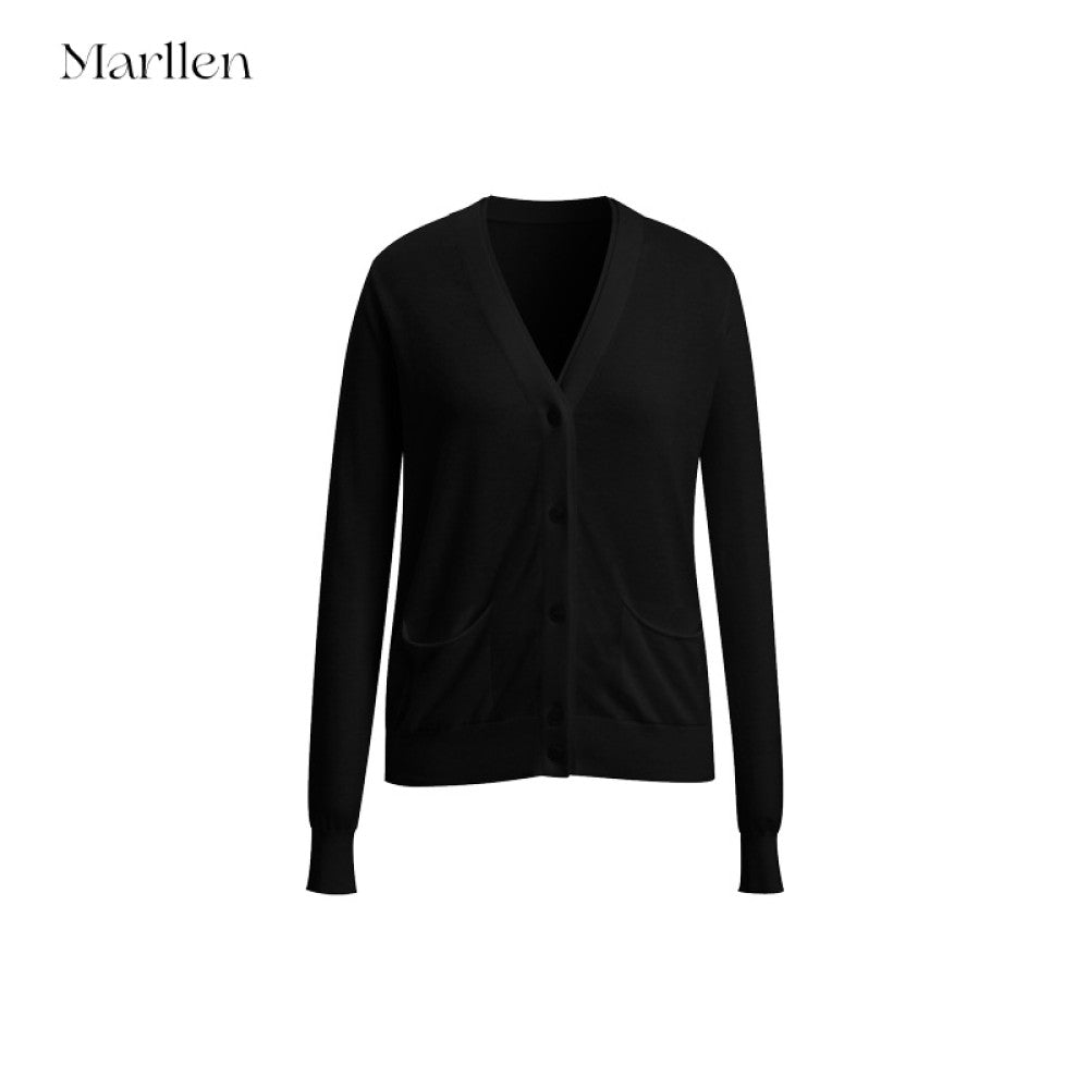 Marllen Velvet Light Vinegar Shadow Acetate Cashmere Tencel 2 68NM Double breasted V neck Cardigan Vest Set for Women image 32