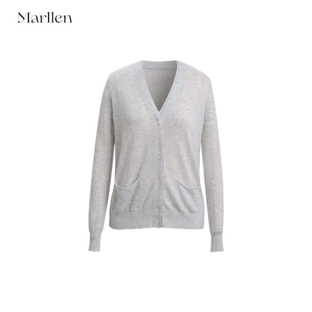 Marllen Velvet Light Vinegar Shadow Acetate Cashmere Tencel 2 68NM Double breasted V neck Cardigan Vest Set for Women image 33