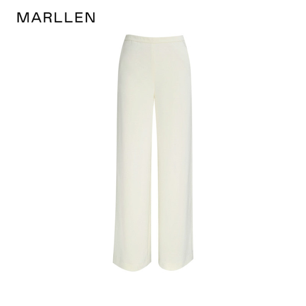 Marllen modern revealing dry skin friendly wrinkle resistant twill sleeveless waist cinched top loose wide leg pants set image 67