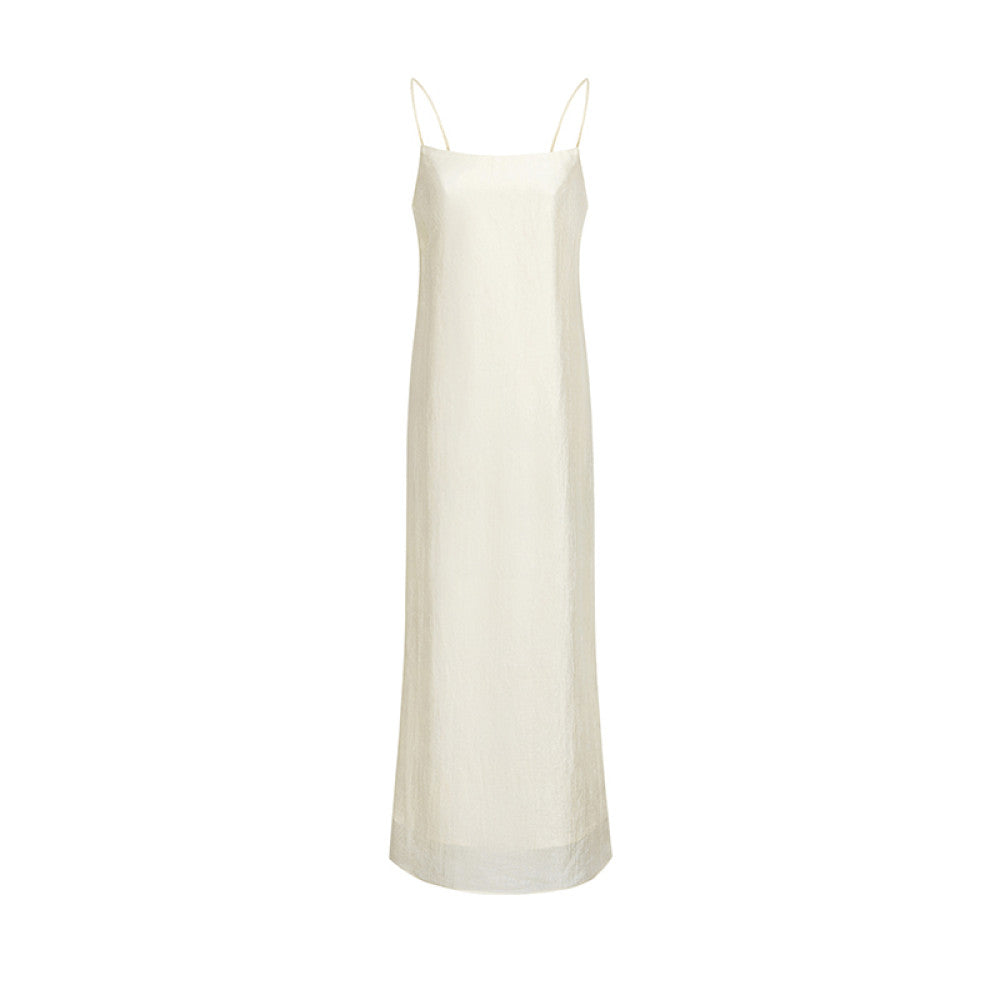 SUK s purple energy is coming from the east Light luxury acetate long dress with suspender long skirt sunscreen shirt outerwear fashionable women image 7