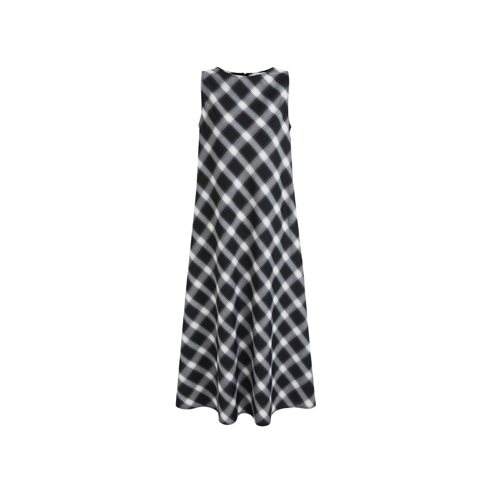 Fano plaid round neck sleeveless dress for women 05 summer new style loose and slimming dress for lazy people to wear image 15
