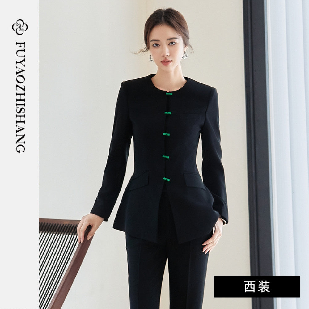 FUYAO Fuyao Chinese style set for women s high end fashion 2025 autumn new style new Chinese style black buckle formal wear image 16