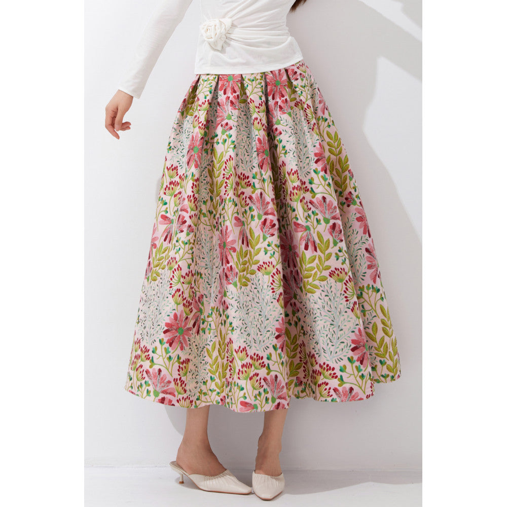 Meifei 2025 Original Design Jacquard Fold Unique Western Style Umbrella Skirt Skirt Half Body Skirt New Women s Autumn Winter Collection image 21