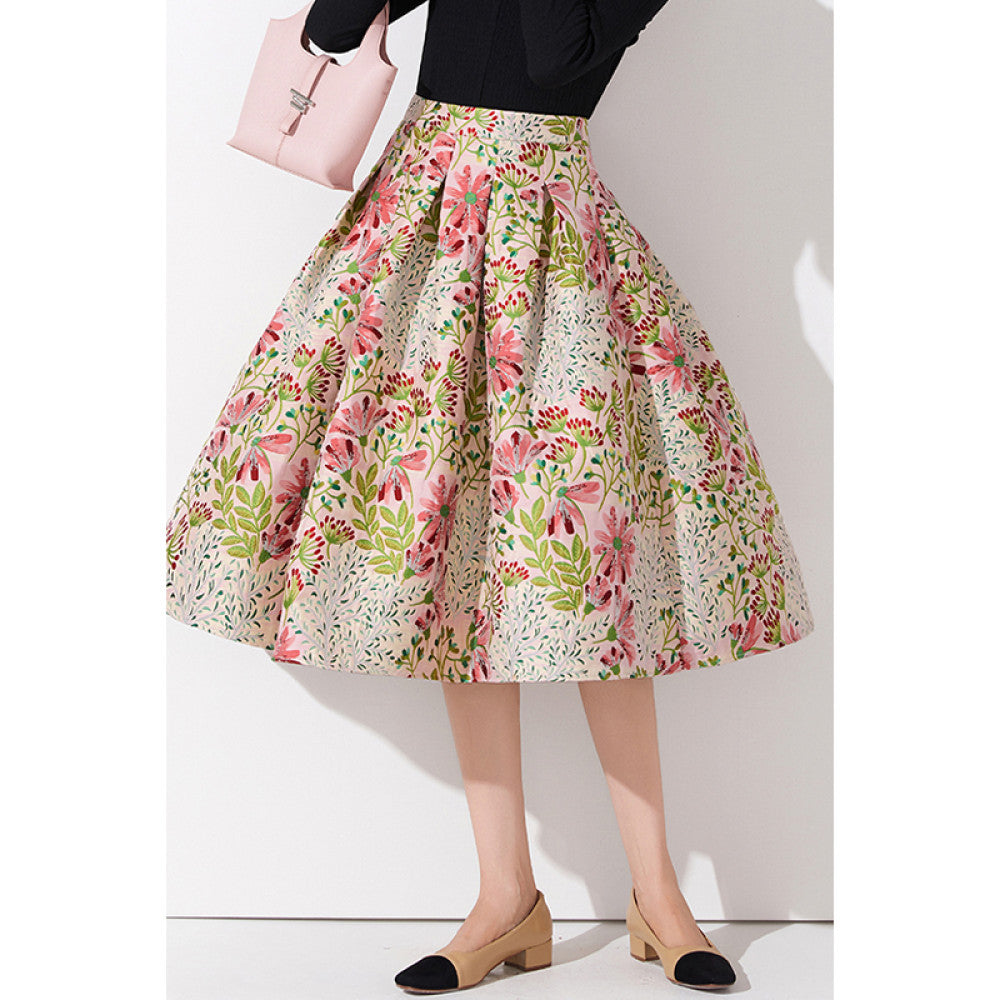 Meifei 2025 Original Design Jacquard Fold Unique Western Style Umbrella Skirt Skirt Half Body Skirt New Women s Autumn Winter Collection image 58
