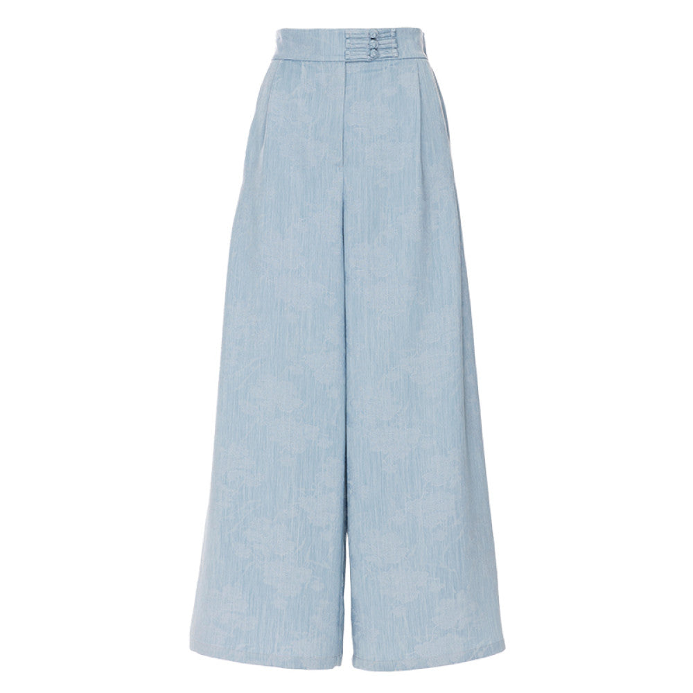 ASAYA4132 - High-waisted, wide-legged pants that are comfortable and help conceal your figure