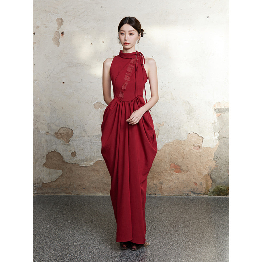 ONMOON 2024 Spring Summer New Chinese Style Sleeveless Vase Dress Clear and Cold Sensation Fairy Dress Long Dress image 7