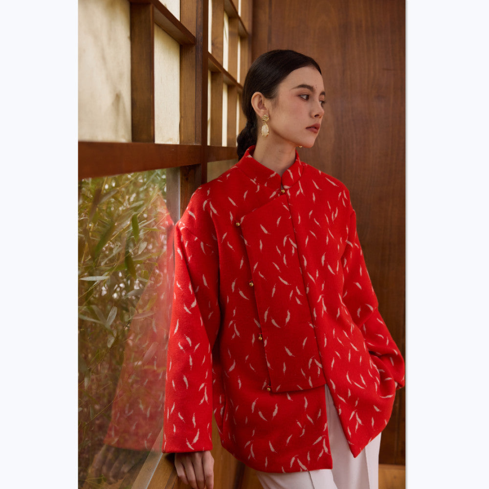 TAORAN women s new Chinese style winter coat female red improved cheongsam top New Year s greetings New Year s clothing winter image 9