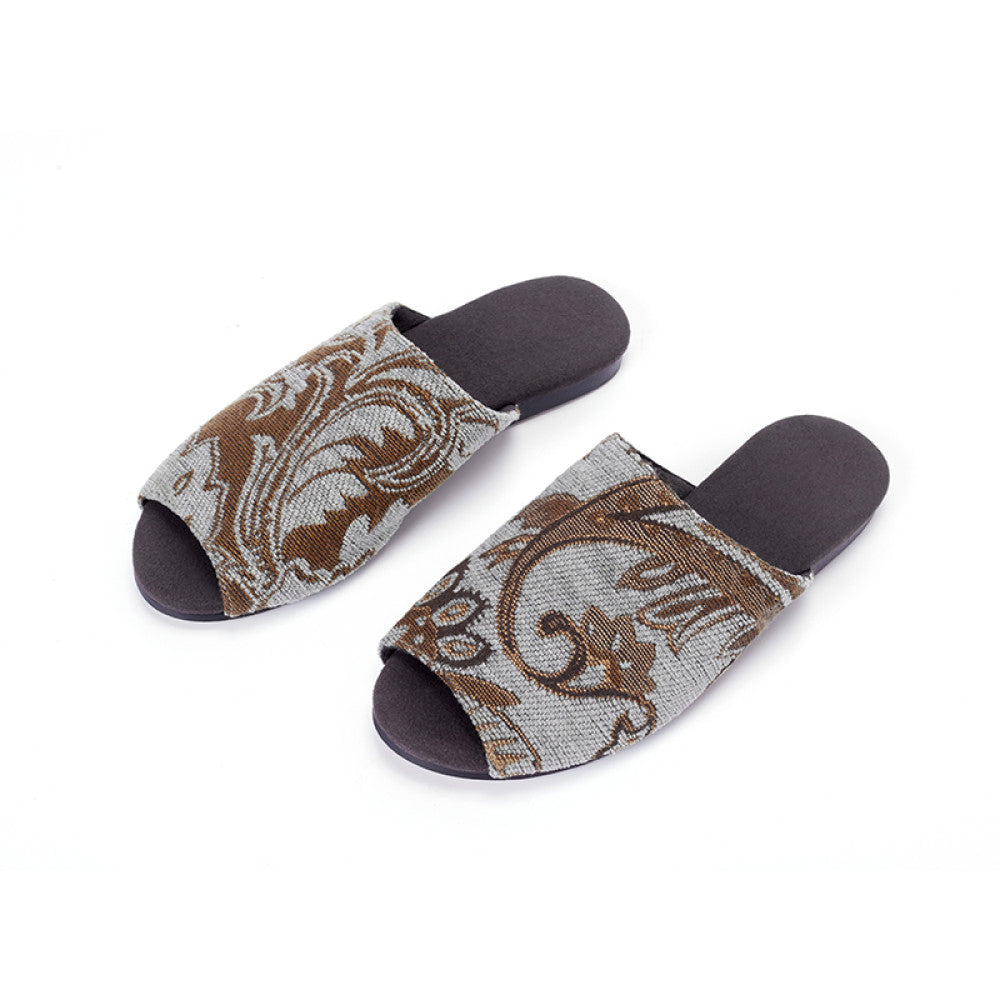 Jasmine and Fusu vintage cotton flower jacquard cashew flower slippers lazy sofa slippers image 38