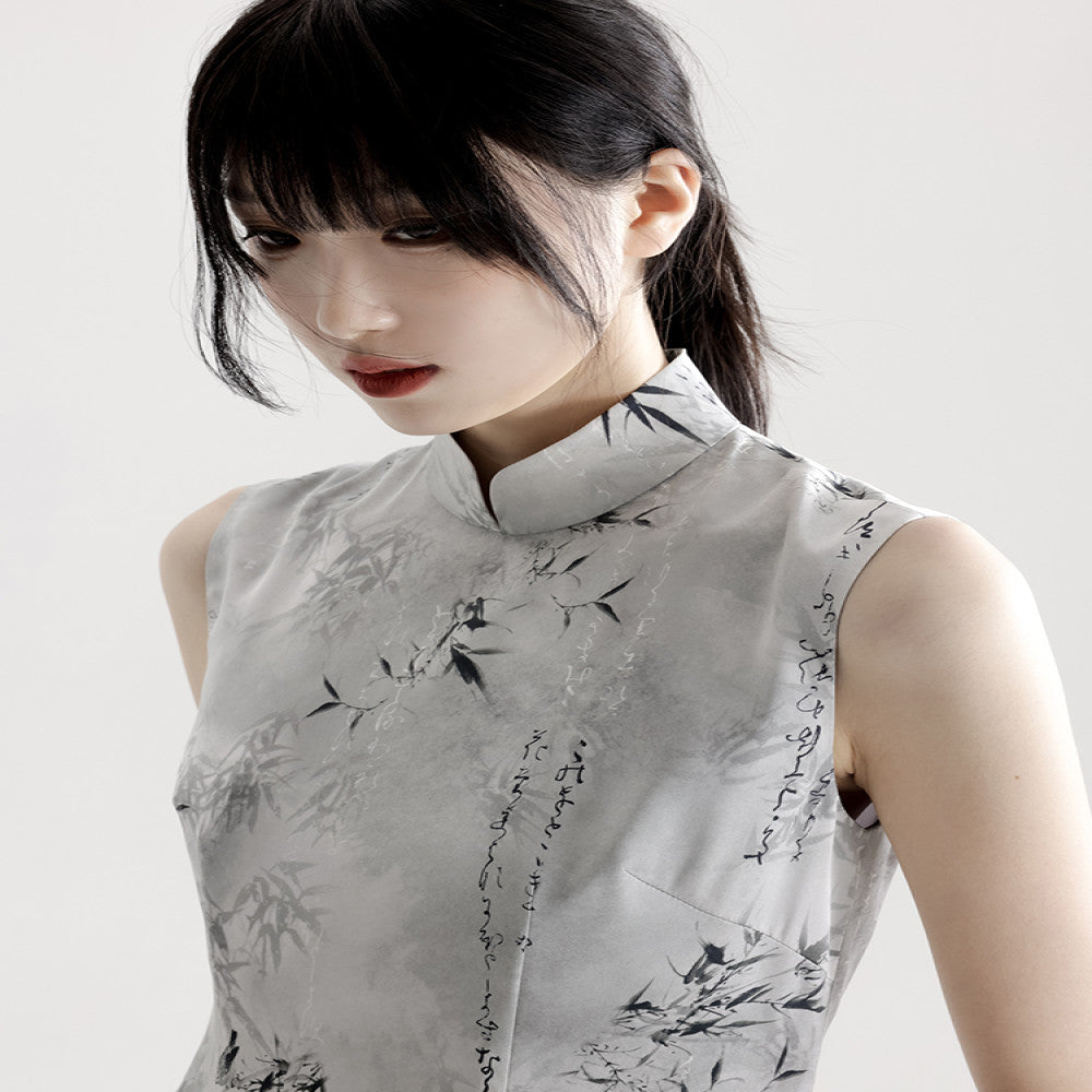 APOZi collection New Chinese style Chinese style women s clothing summer sleeveless improved cheongsam youth collection image 12