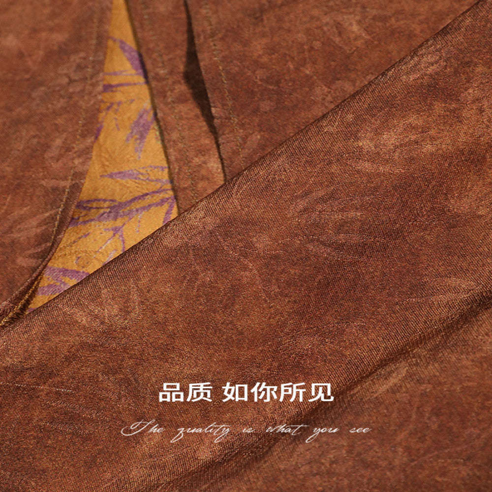 COCOBELLA imitation Xiangyun yarn double sided different color jacquard skirt new Chinese style long skirt HS0055 image 5