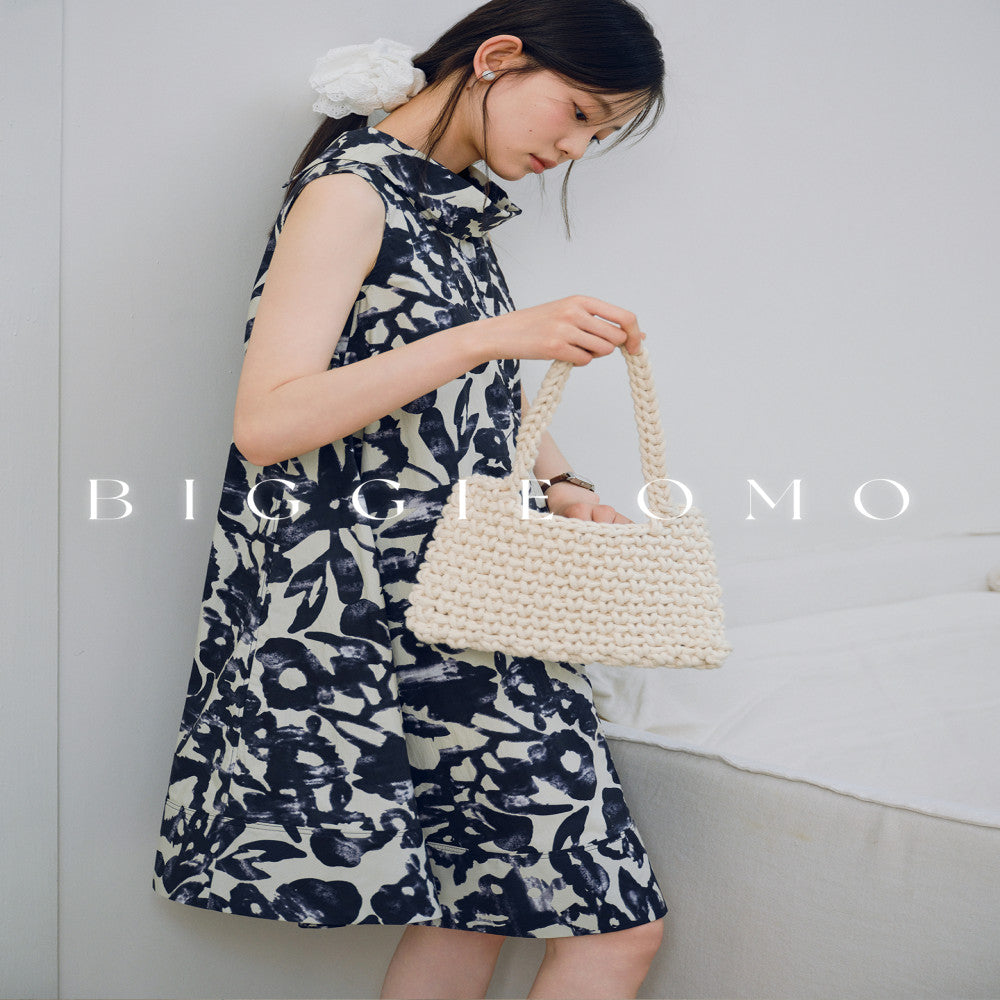 Biggie OMO elegant floral short vest skirt cotton print breathable and comfortable slimming dress image 3