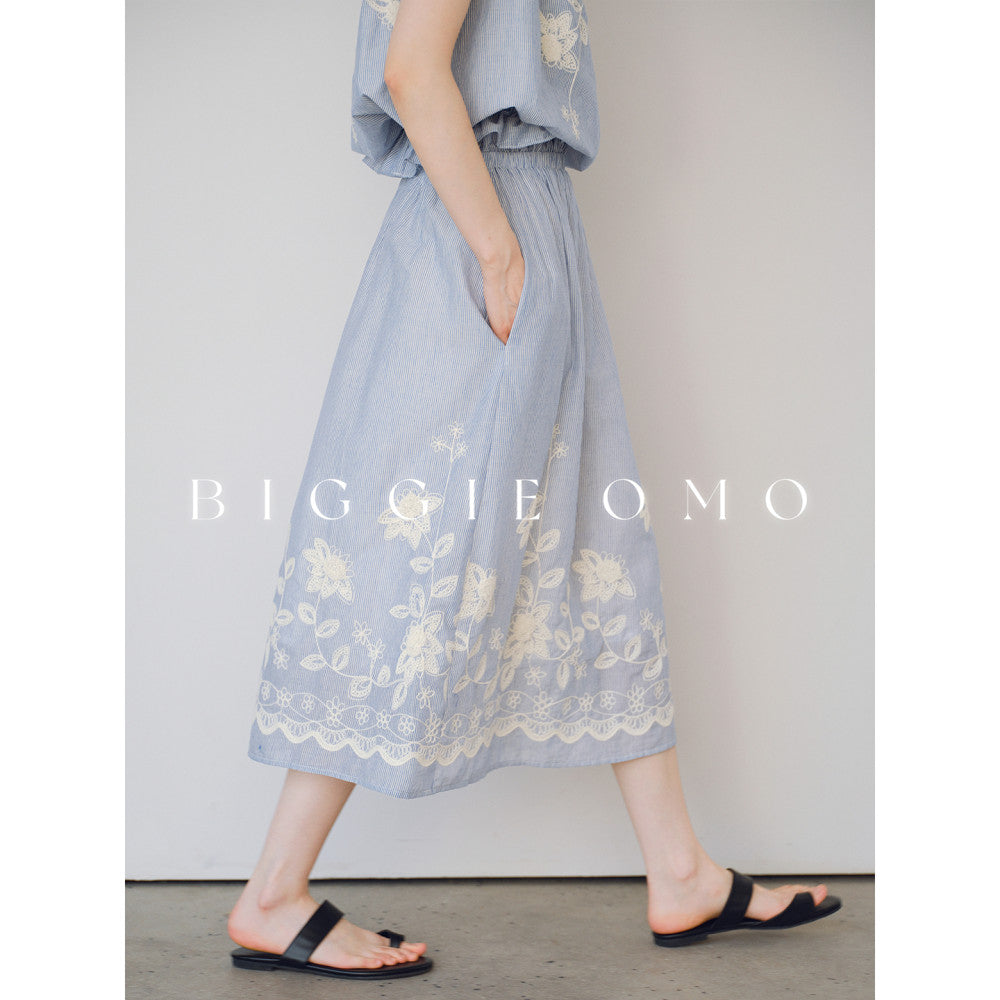 ASAYA4707 – Sky Bloom Embroidered Set 🌿✨
