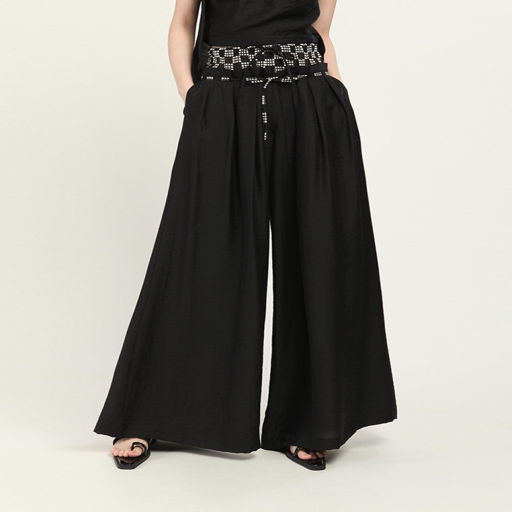 MIA HAN Spring New Product Women s Versatile Handsome Fairy Style Double Waist Wide Leg Pants Skirts Pants Casual Pants image 21