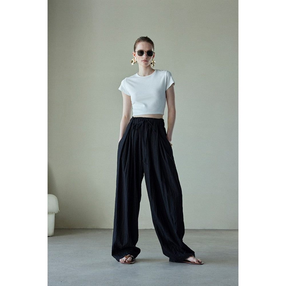 ASAYA3292 Drawstring Summer Coolers Pants