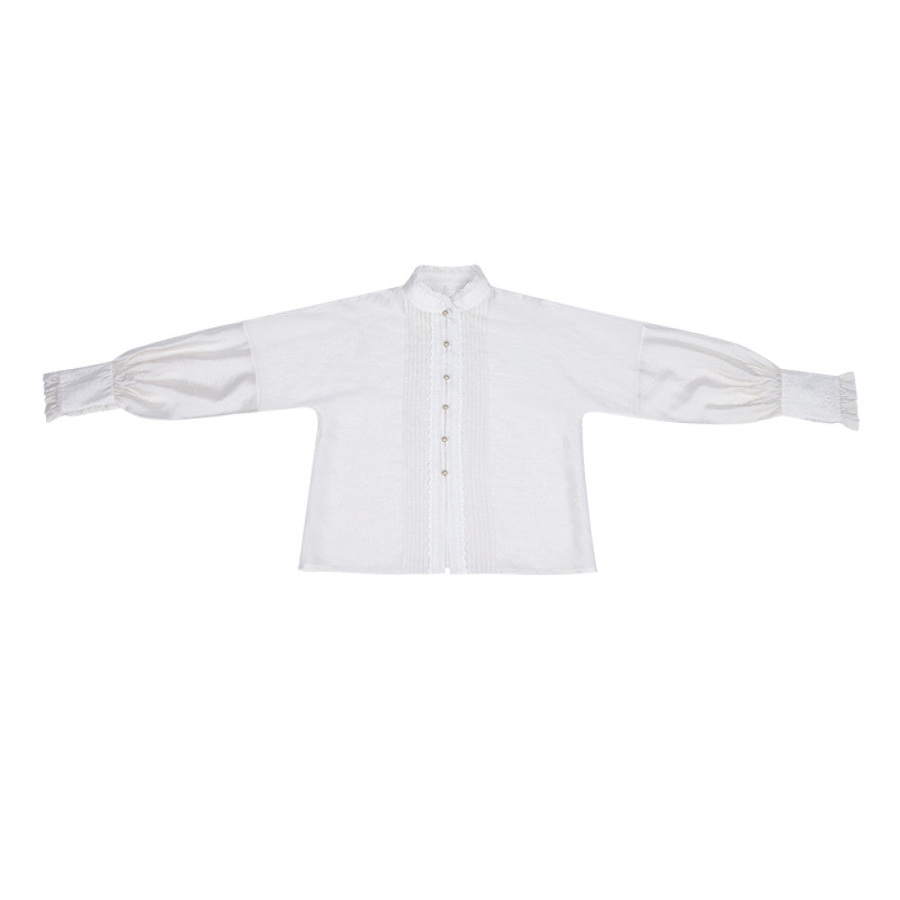 Dreaming of Pear Blossoms and Chinese Style Original Commuting Daily Hanfu Spinning Skirt New Chinese Embroidery Vest Stand up Collar Shirt Spring and Autumn image 29