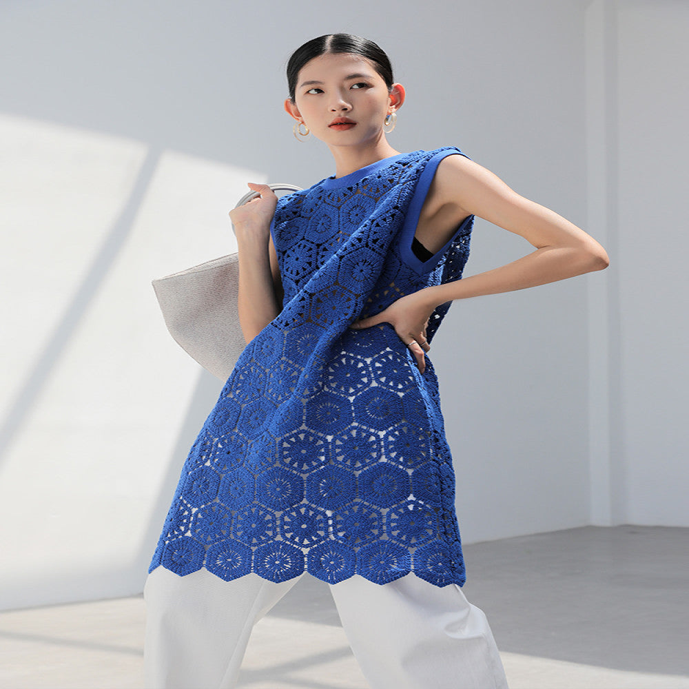 Heavy lace dress women s summer 2025 new style high end loose slim mid length skirt image 4