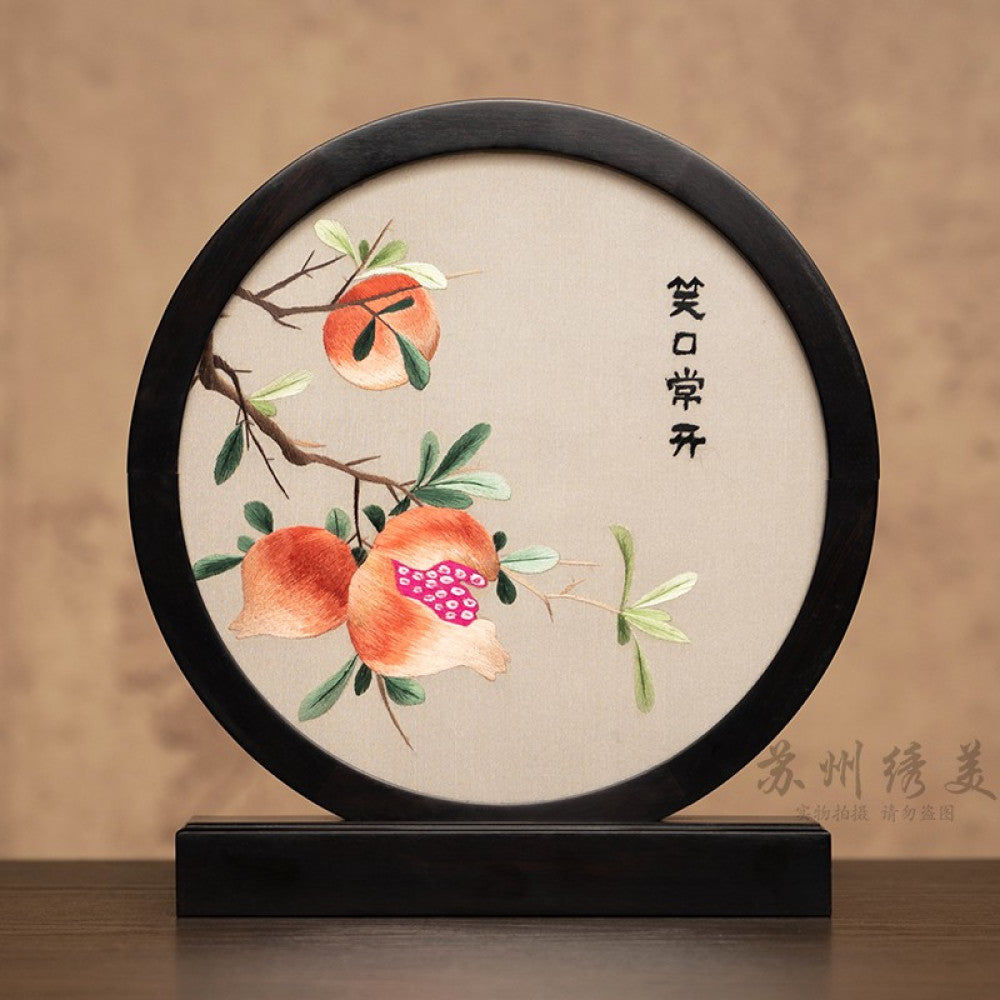 Embroidery ornament Suzhou double sided embroidery desktop ornament creative table embroidery beautiful retro table screen Chinese style business gift image 159
