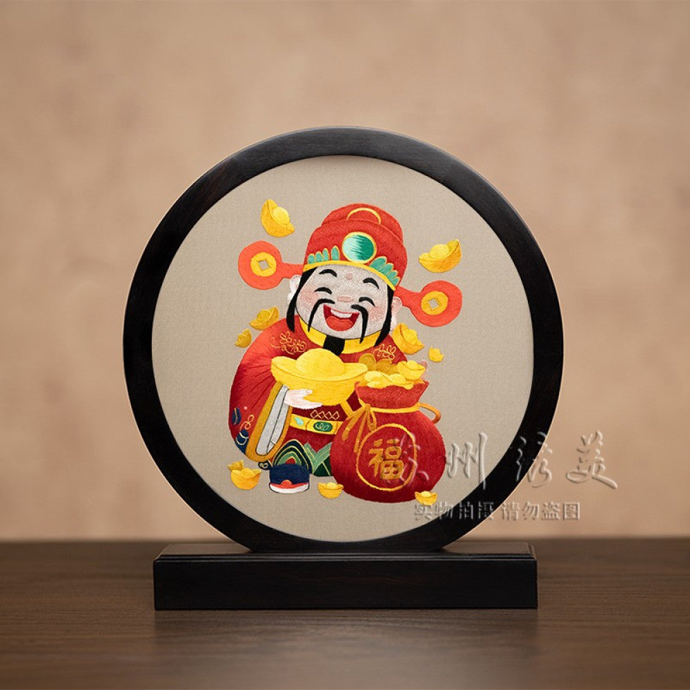 ASAYA3041 Embroidery ornaments Suzhou double-sided embroidery desktop ornaments creative table embroidery beauty retro table screen