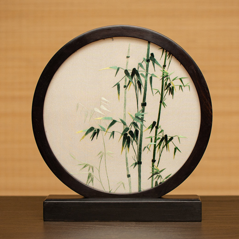 Embroidery ornament Suzhou double sided embroidery desktop ornament creative table embroidery beautiful retro table screen Chinese style business gift image 30