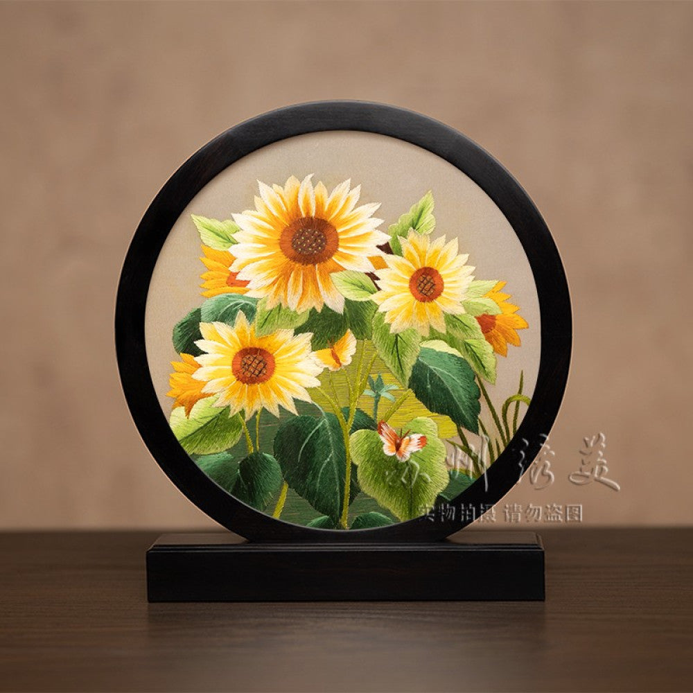 Embroidery ornament Suzhou double sided embroidery desktop ornament creative table embroidery beautiful retro table screen Chinese style business gift image 71