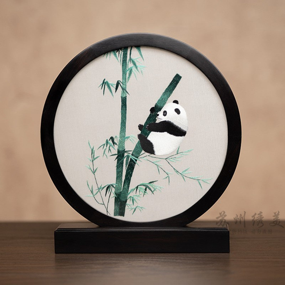 Embroidery ornament Suzhou double sided embroidery desktop ornament creative table embroidery beautiful retro table screen Chinese style business gift image 77
