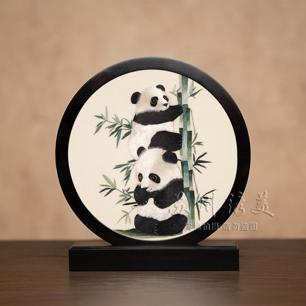 ASAYA3041 Embroidery ornaments Suzhou double-sided embroidery desktop ornaments creative table embroidery beauty retro table screen