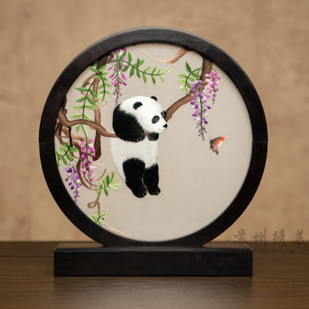 Embroidery ornament Suzhou double sided embroidery desktop ornament creative table embroidery beautiful retro table screen Chinese style business gift image 89