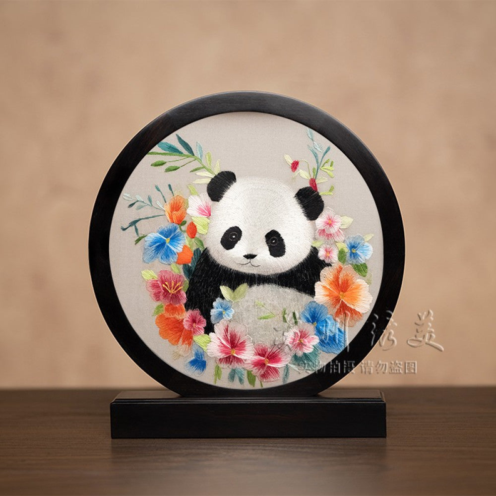 ASAYA3041 Embroidery ornaments Suzhou double-sided embroidery desktop ornaments creative table embroidery beauty retro table screen