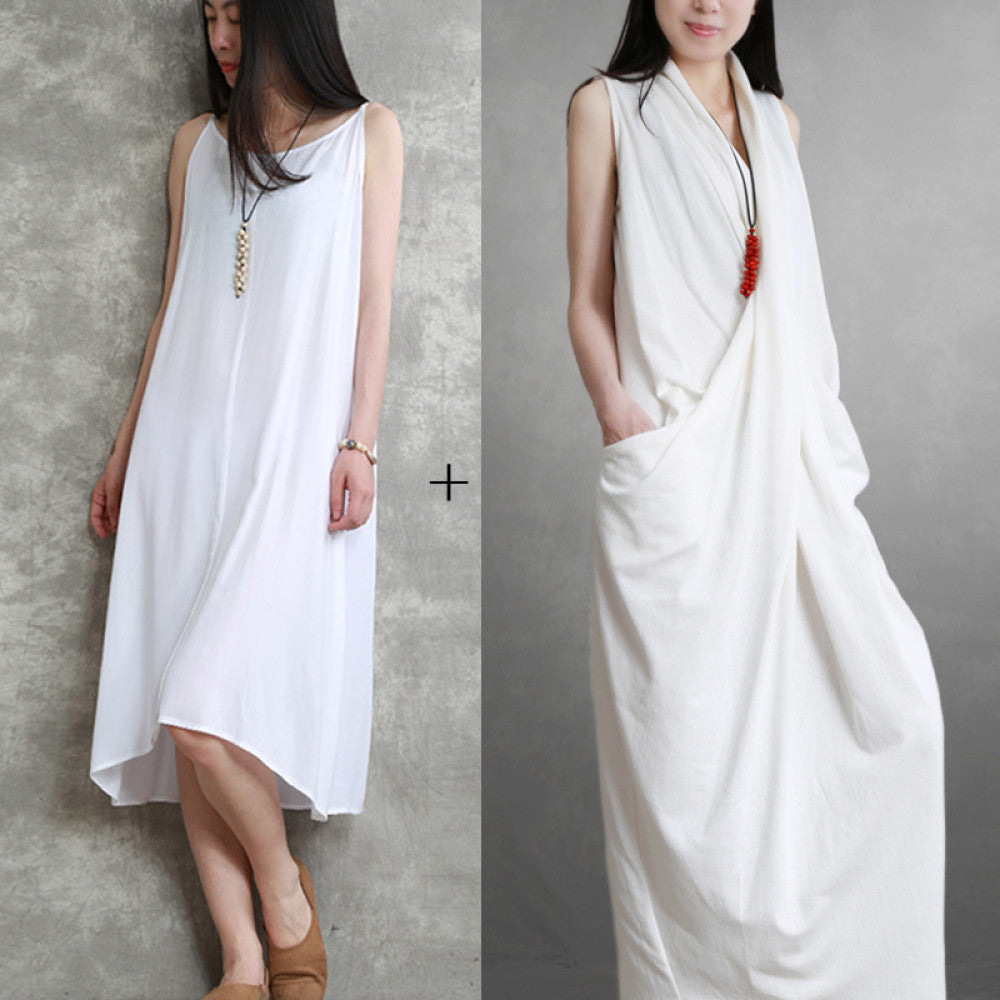 ASAYA3037 Pure cotton goddess style dress