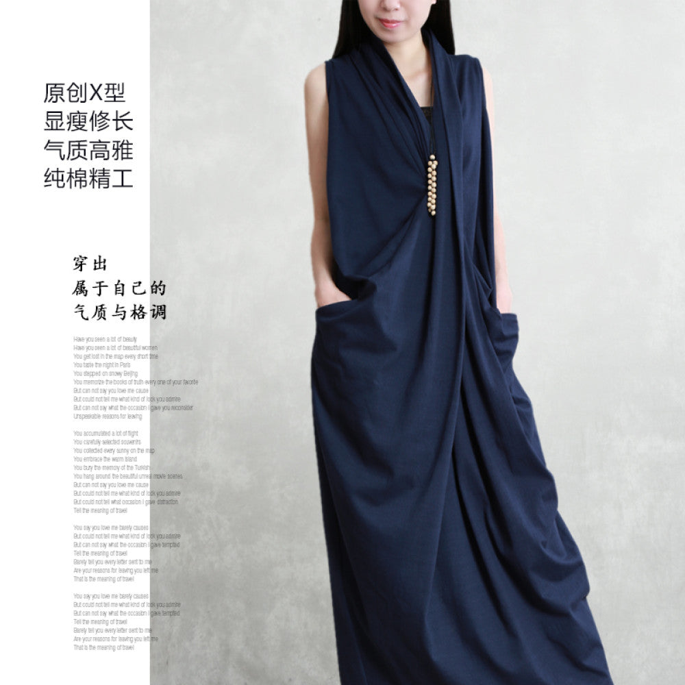 ASAYA3037 Pure cotton goddess style dress