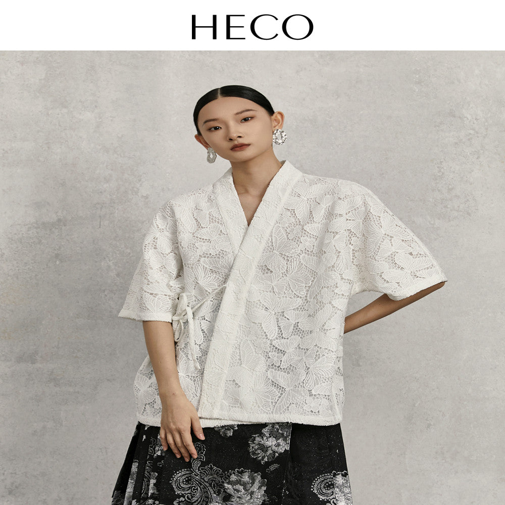 HECO Mengdie s new Chinese style cardigan top women s clothing 2025 autumn horse face skirt new shirt jacket image 14