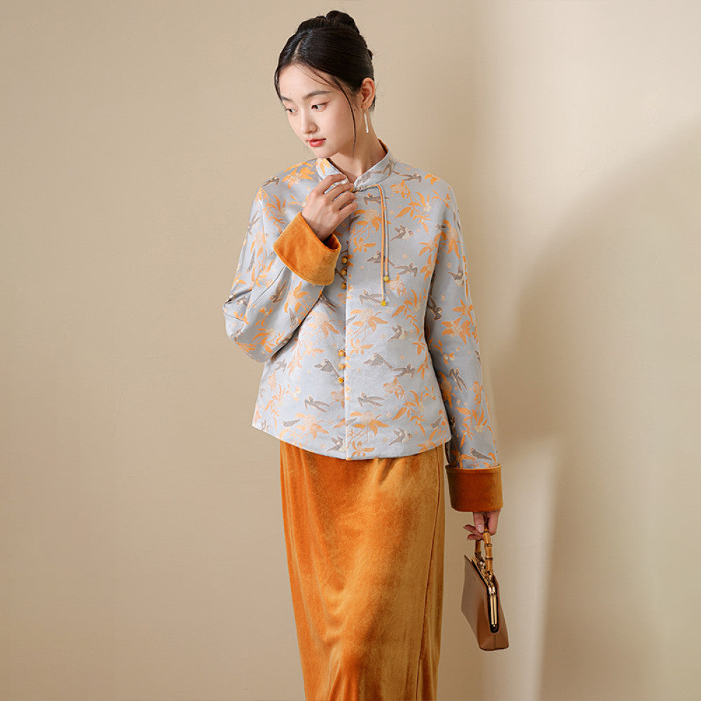 ASAYA2993 Chuchan Chinese style Tang brocade velvet cotton jacket