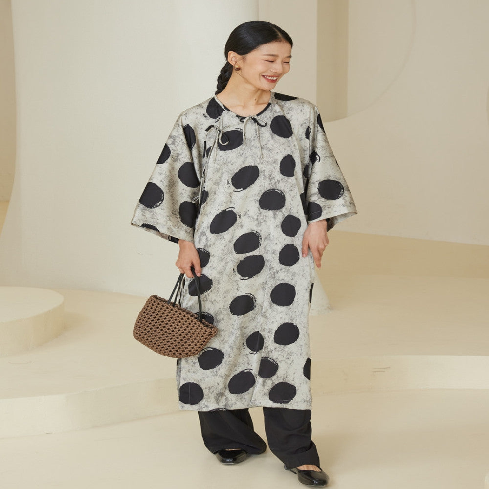 TAORAN Chinese style women s clothing Chinese printed dress 04 new improved version cheongsam literary Zen tea dress female image 4